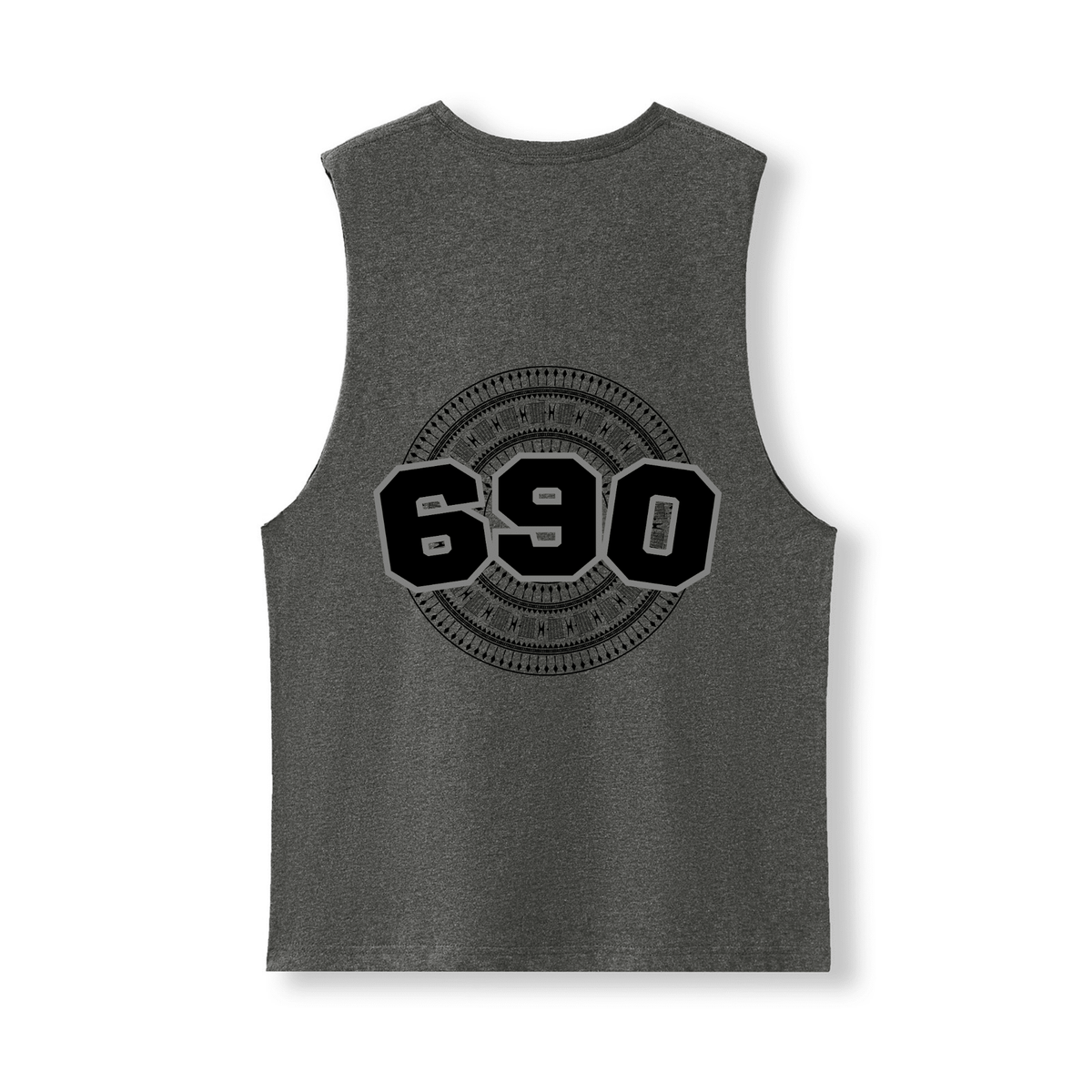 TOKELAU | 690 | UNISEX COTTON TANK | BLACK DESIGN - Stick N It