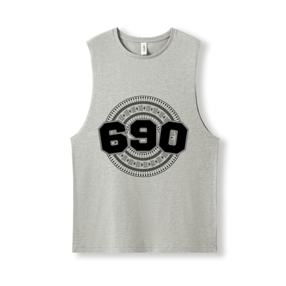 TOKELAU | 690 | UNISEX COTTON TANK | BLACK DESIGN - Stick N It