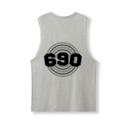 TOKELAU | 690 | UNISEX COTTON TANK | BLACK DESIGN - Stick N It