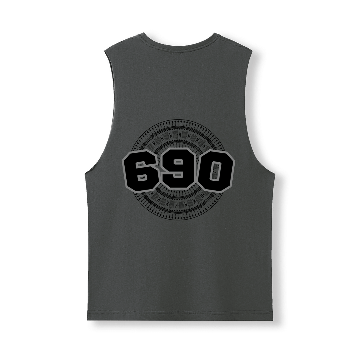 TOKELAU | 690 | UNISEX COTTON TANK | BLACK DESIGN - Stick N It