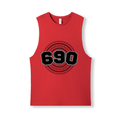 TOKELAU | 690 | UNISEX COTTON TANK | BLACK DESIGN - Stick N It