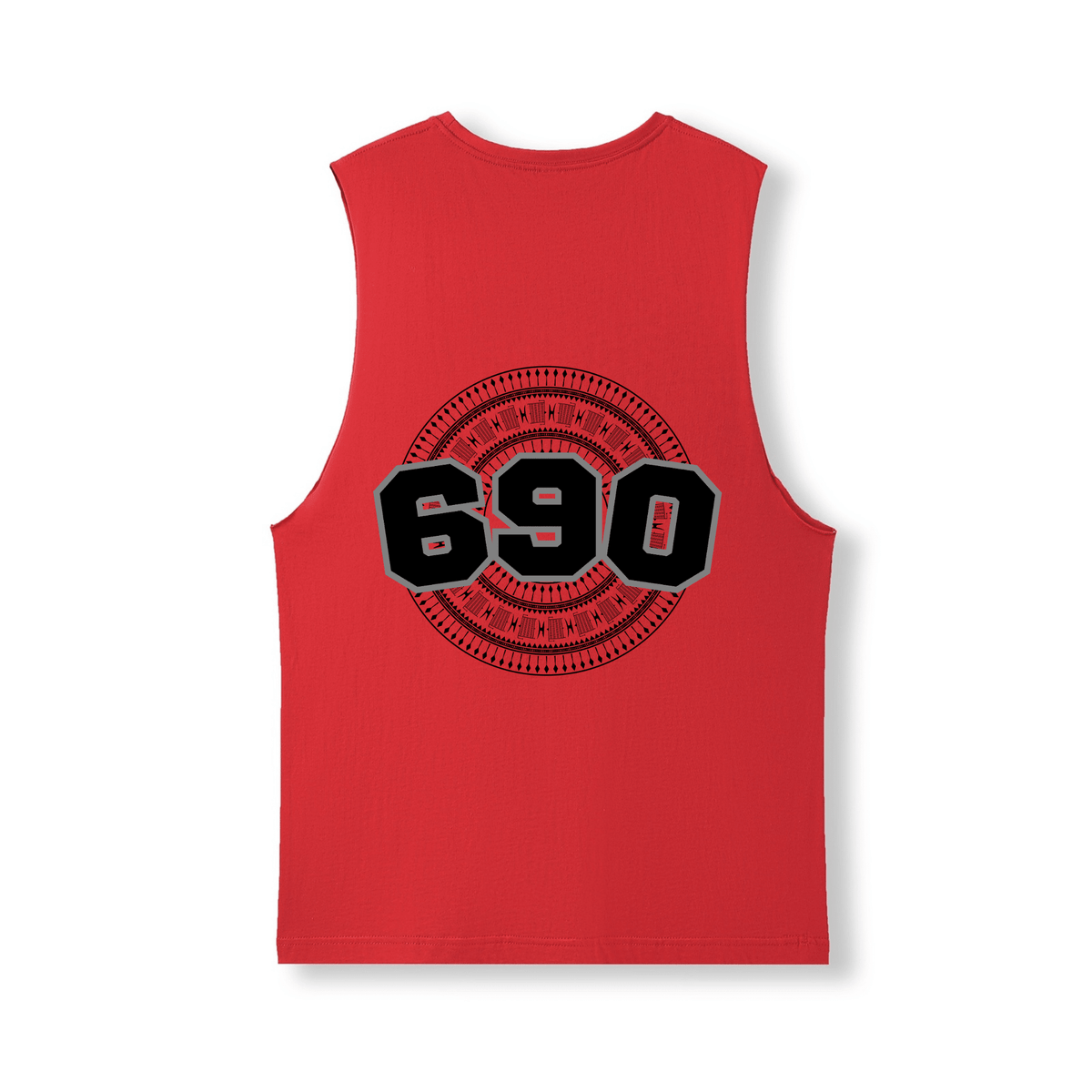TOKELAU | 690 | UNISEX COTTON TANK | BLACK DESIGN - Stick N It