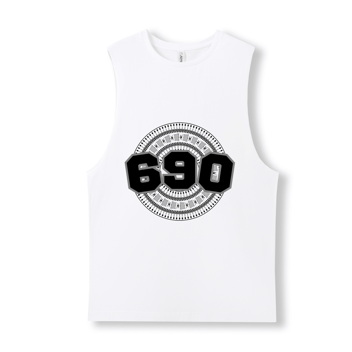 TOKELAU | 690 | UNISEX COTTON TANK | BLACK DESIGN - Stick N It