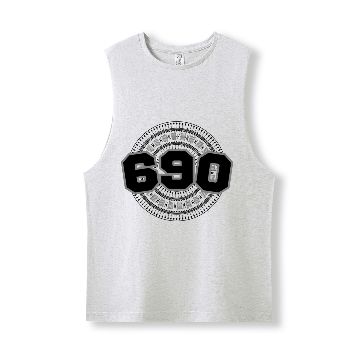 TOKELAU | 690 | UNISEX COTTON TANK | BLACK DESIGN - Stick N It