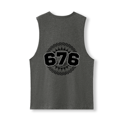 TONGA | 676 | UNISEX COTTON TANK | BLACK DESIGN - Stick N It