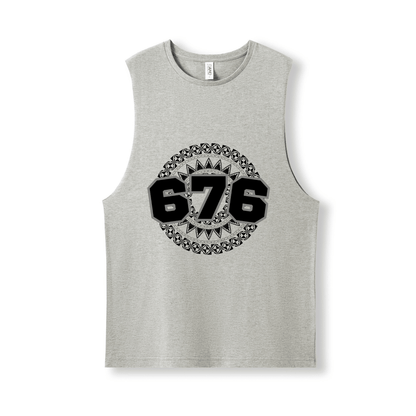 TONGA | 676 | UNISEX COTTON TANK | BLACK DESIGN - Stick N It