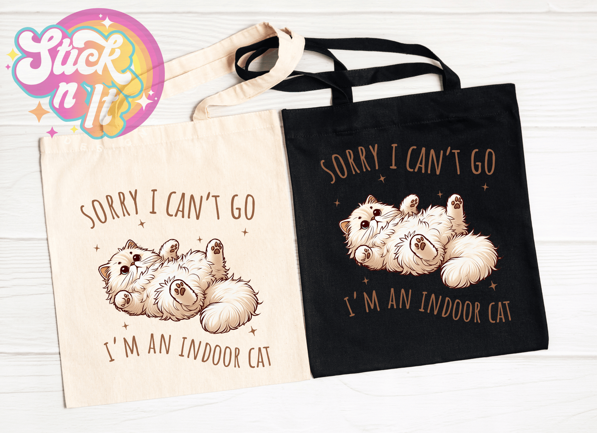 I'M AN INDOOR CAT REUSABLE TOTE BAG - Stick N It