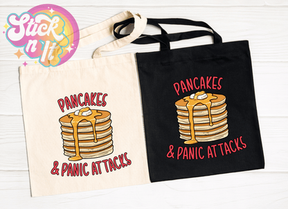 PANCAKES & PANIC ATTACKS REUSABLE TOTE BAG - Stick N It