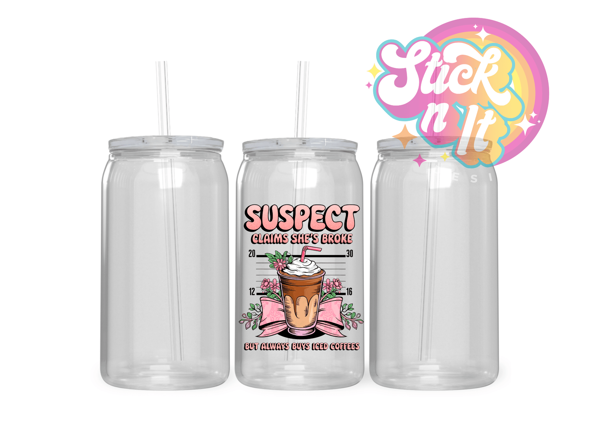 FUNNY SUSPECT ACRYLIC CUPS | CHEEKY - Stick N It