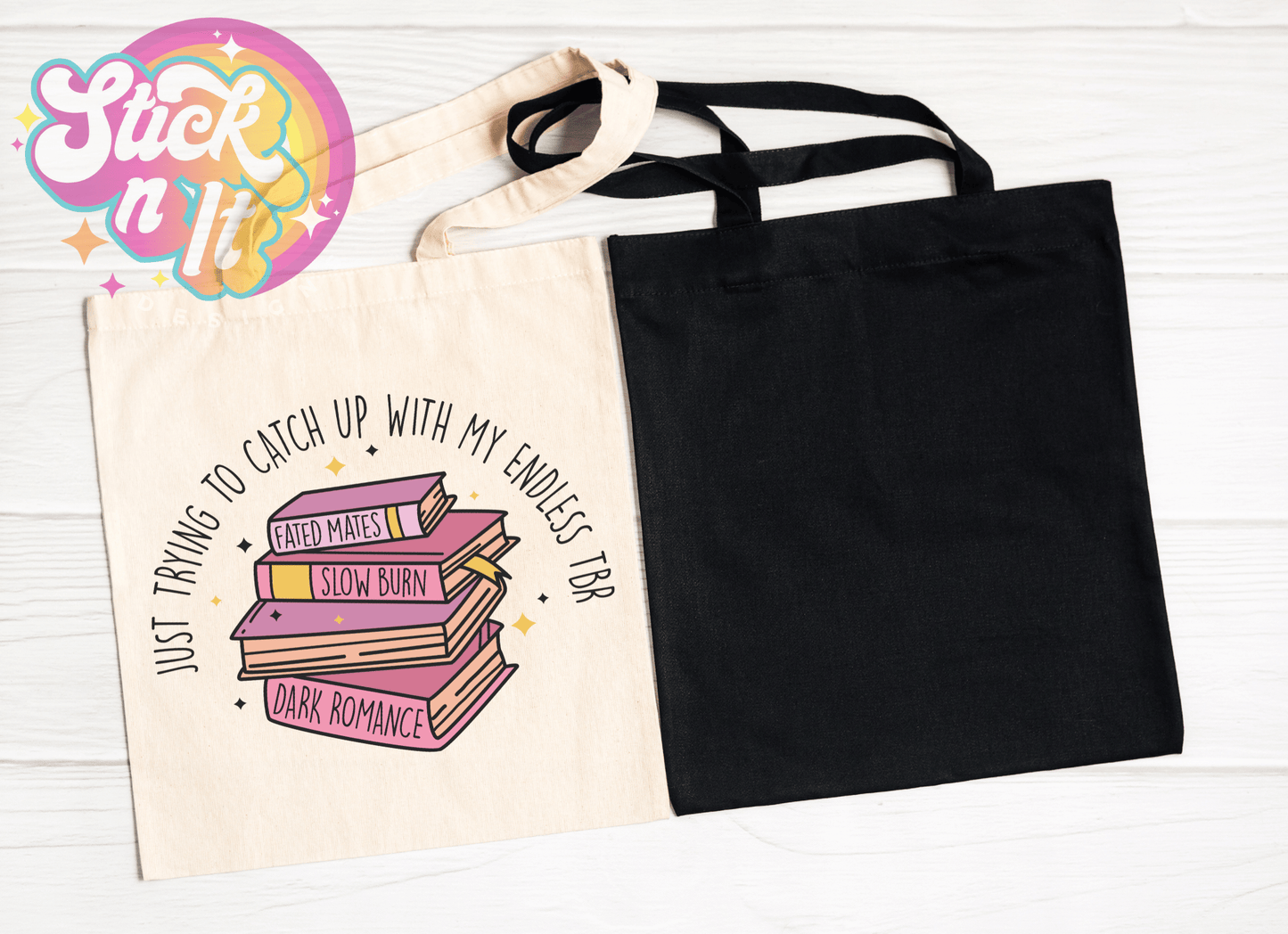 PRETTY BOOKISH REUSABLE TOTE BAGS - Stick N It