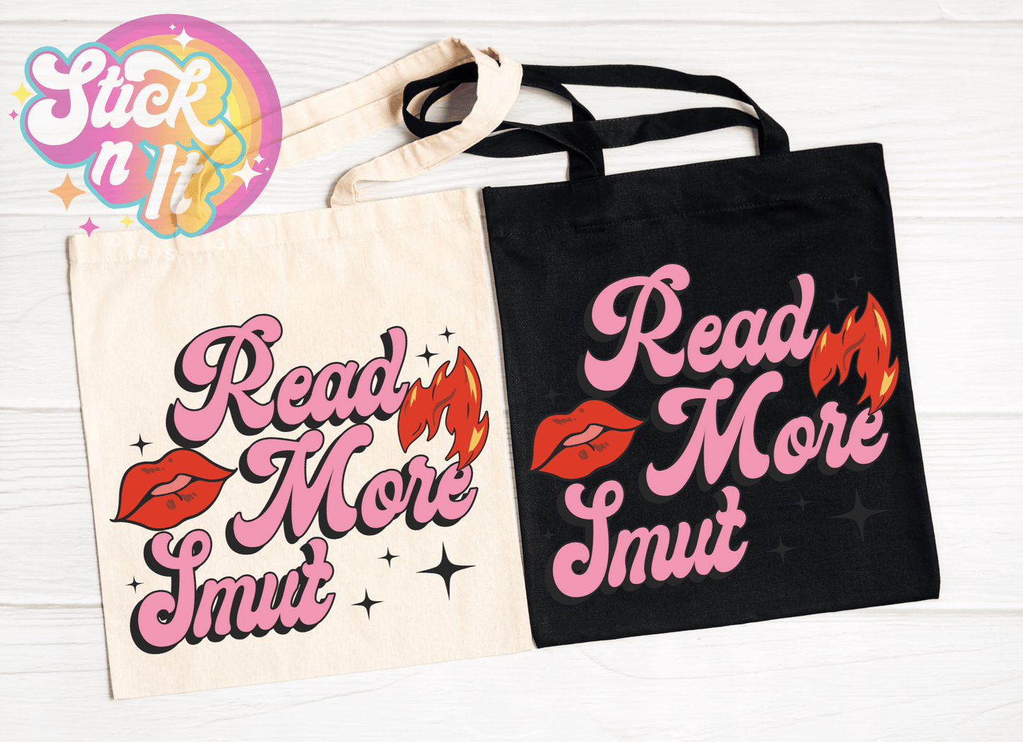 SPICY BOOKISH REUSABLE TOTE BAGS - Stick N It