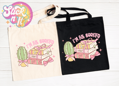 PRETTY BOOKISH REUSABLE TOTE BAGS - Stick N It