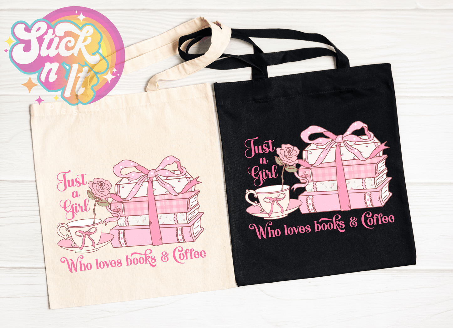 PRETTY BOOKISH REUSABLE TOTE BAGS - Stick N It