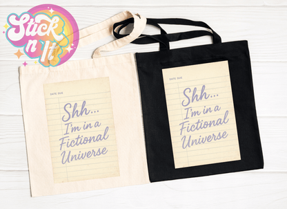 LIBRARY CARD REUSABLE TOTE BAGS - Stick N It