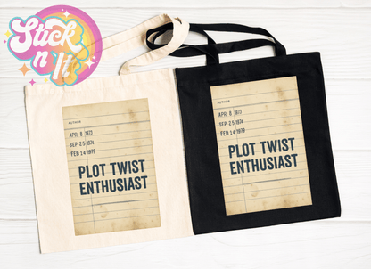 LIBRARY CARD REUSABLE TOTE BAGS - Stick N It