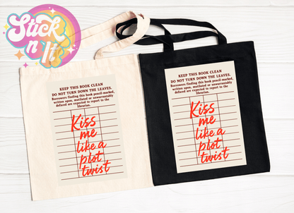 LIBRARY CARD REUSABLE TOTE BAGS - Stick N It