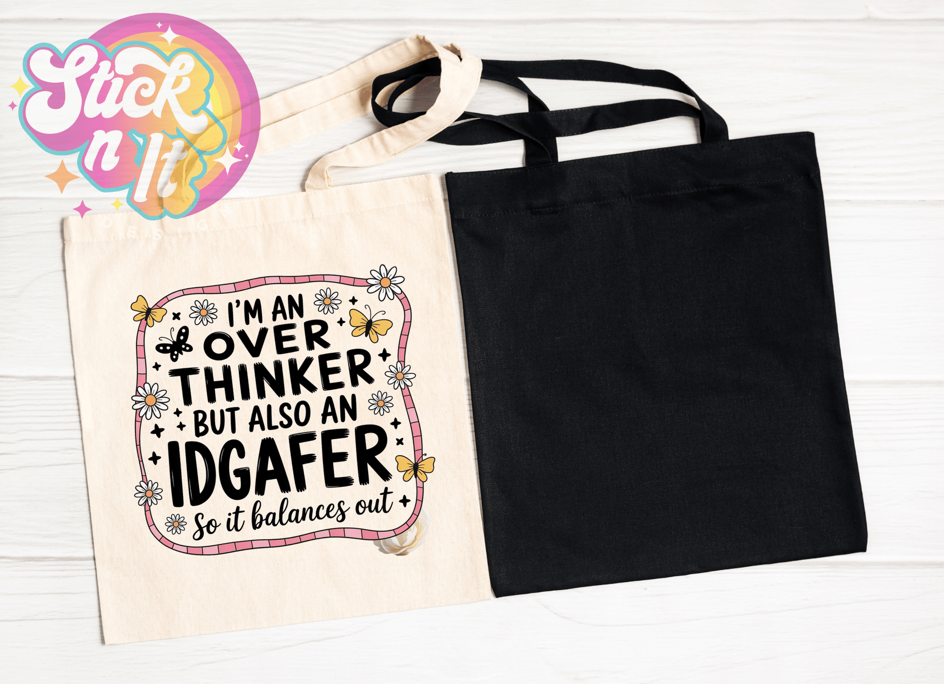 I'M AN OVERTHINKER REUSABLE TOTE BAG - Stick N It