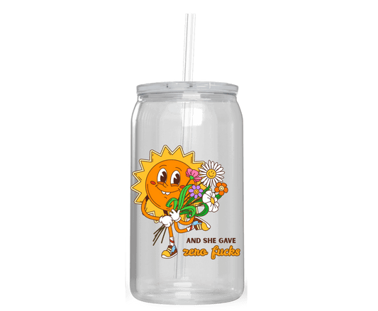 AND SHE GAVE ZERO F..KS ACRYLIC CUP - Stick N It