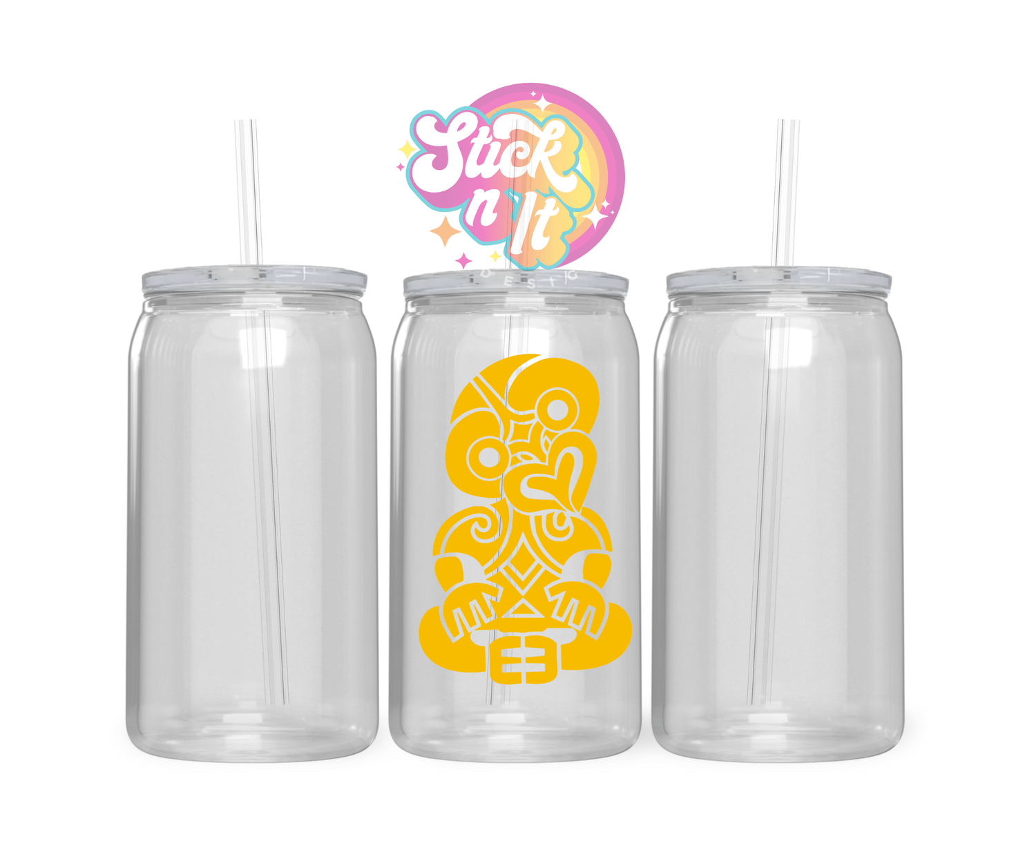 AOTEAROA NZ TIKI ACRYLIC CUP - Stick N It