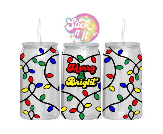 MERRY & BRIGHT ACRYLIC CUP - Stick N It