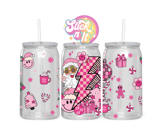 PINK SANTA ACRYLIC CUP - Stick N It