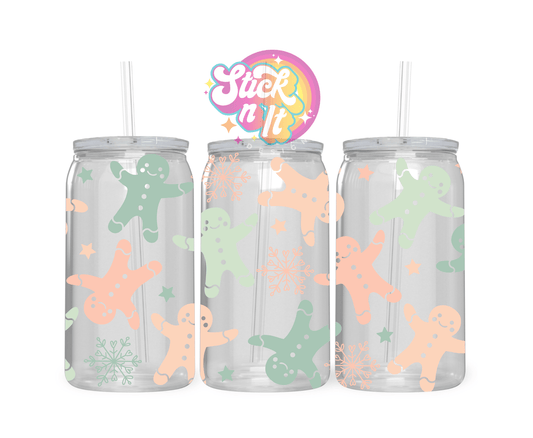 PASTEL GINGERBREAD MAN ACRYLIC CUP - Stick N It