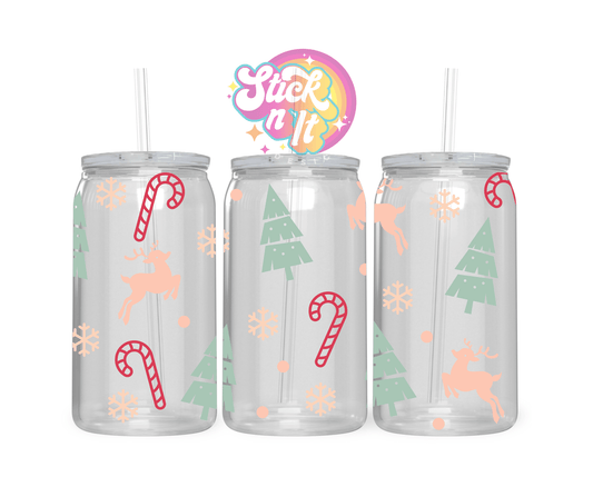 PASTEL REINDEER ACRYLIC CUP - Stick N It