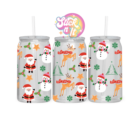 REINDEER & SANTA ACRYLIC CUP - Stick N It
