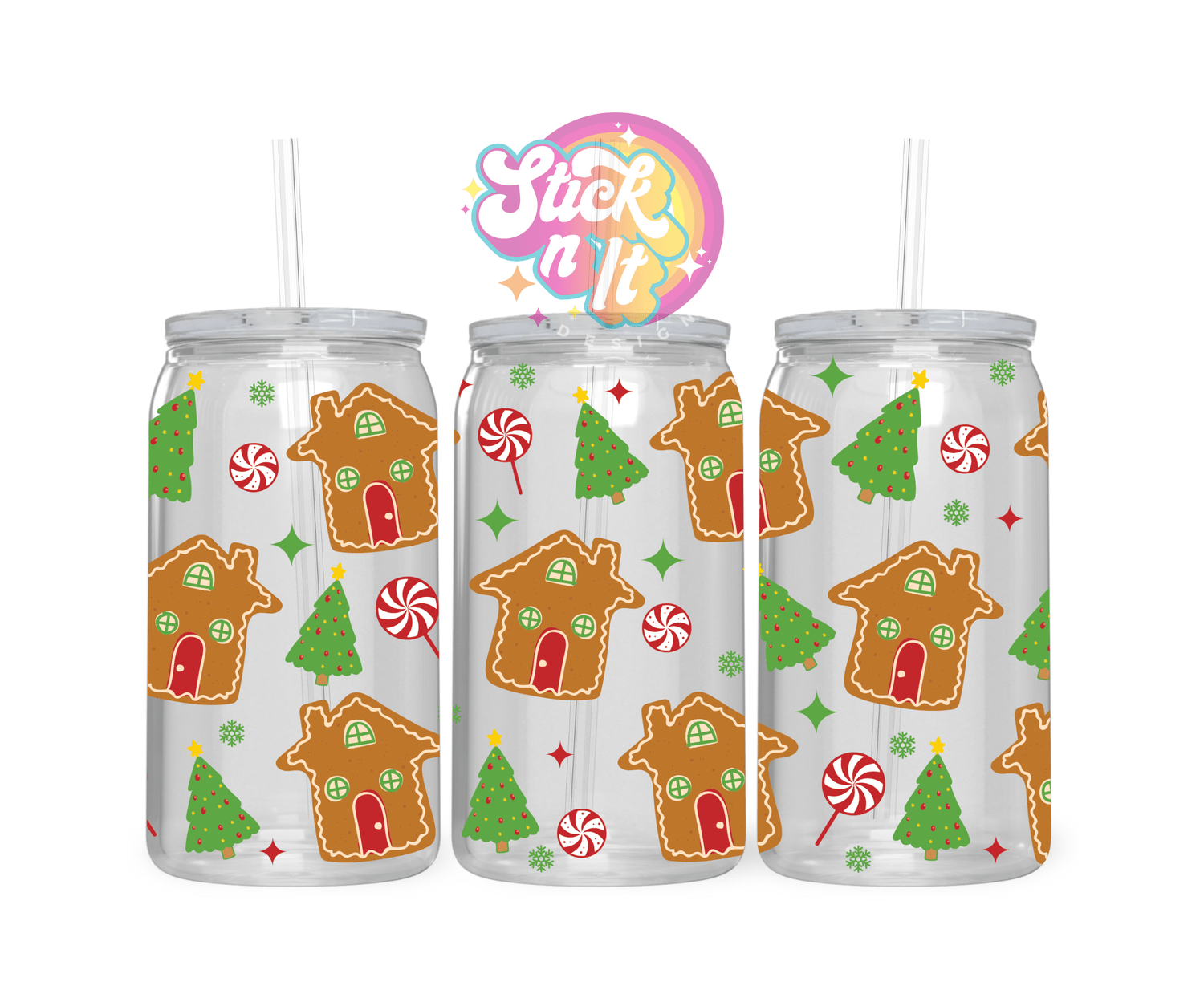 GINGERBREAD HOUSE ACRYLIC CUP - Stick N It