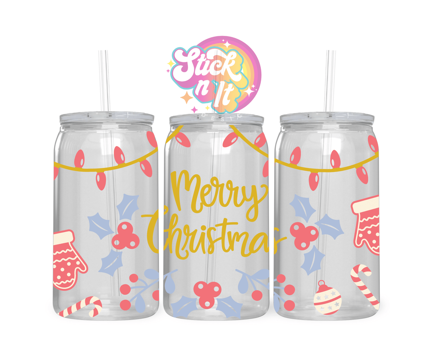 Acrylic cup featuring Merry Christmas