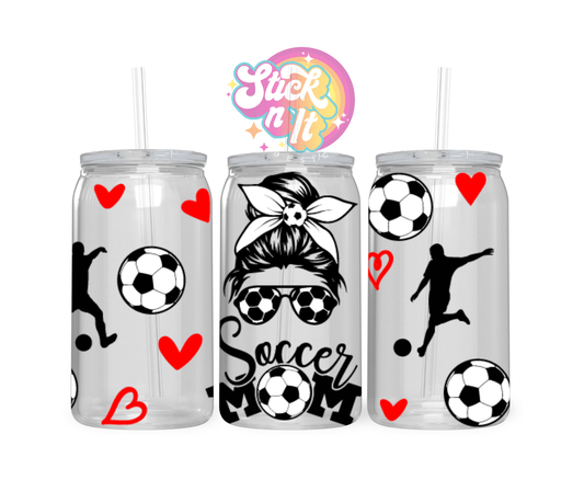 Acrylic cup featuring soccer mom
