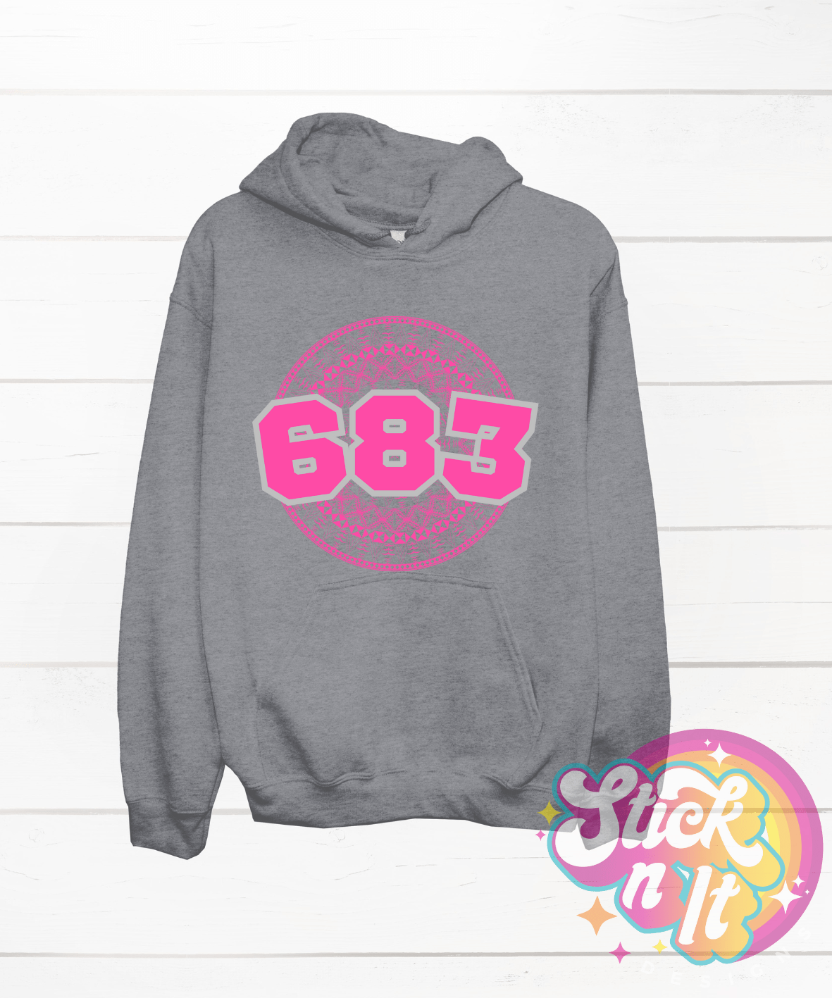 NIUE 683 GREY HOODIE - Stick N It