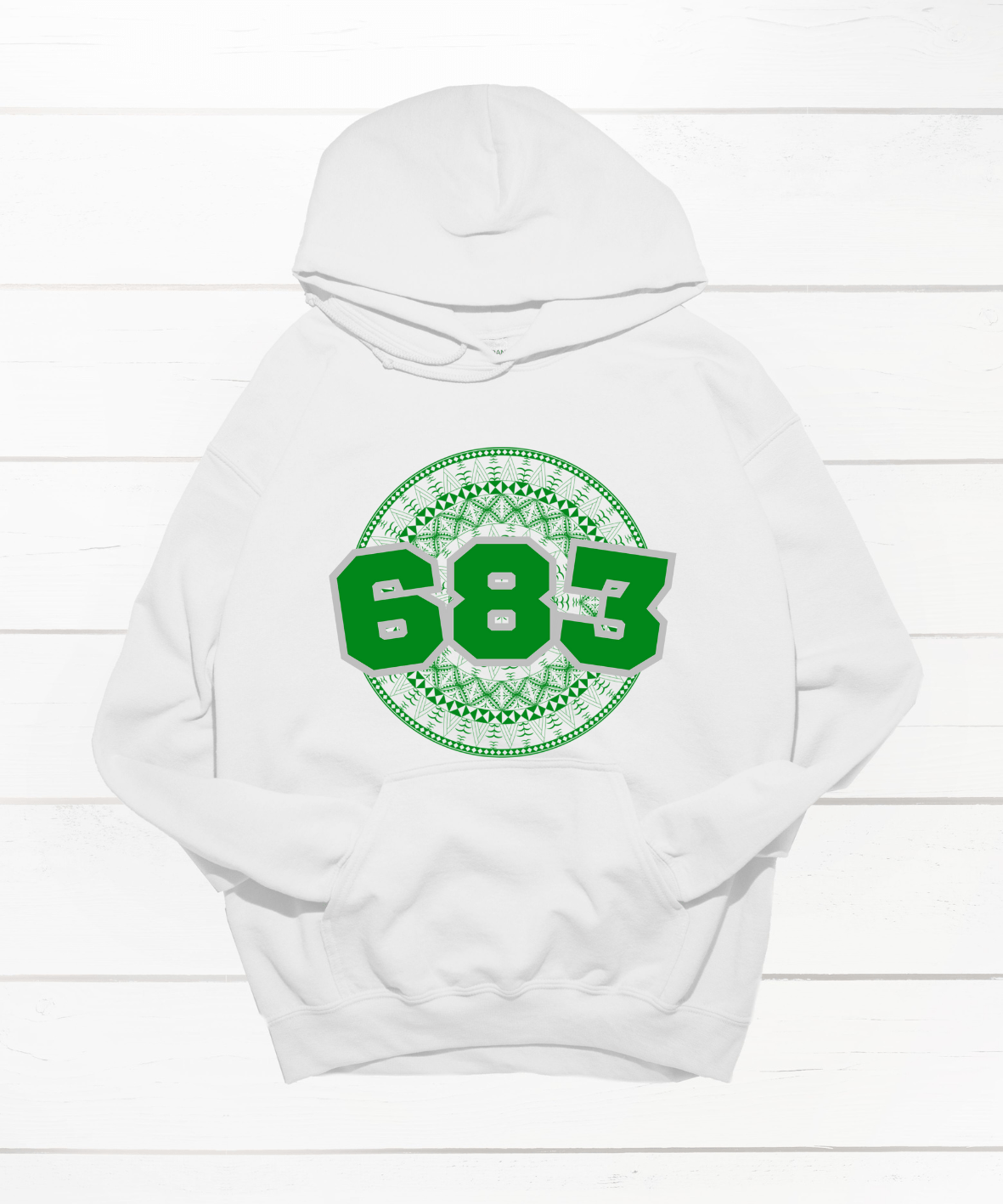 NIUE 683 WHITE HOODIE - Stick N It