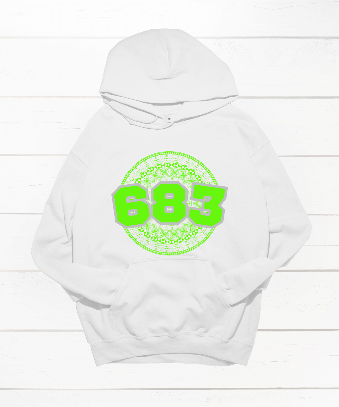 NIUE 683 WHITE HOODIE - Stick N It