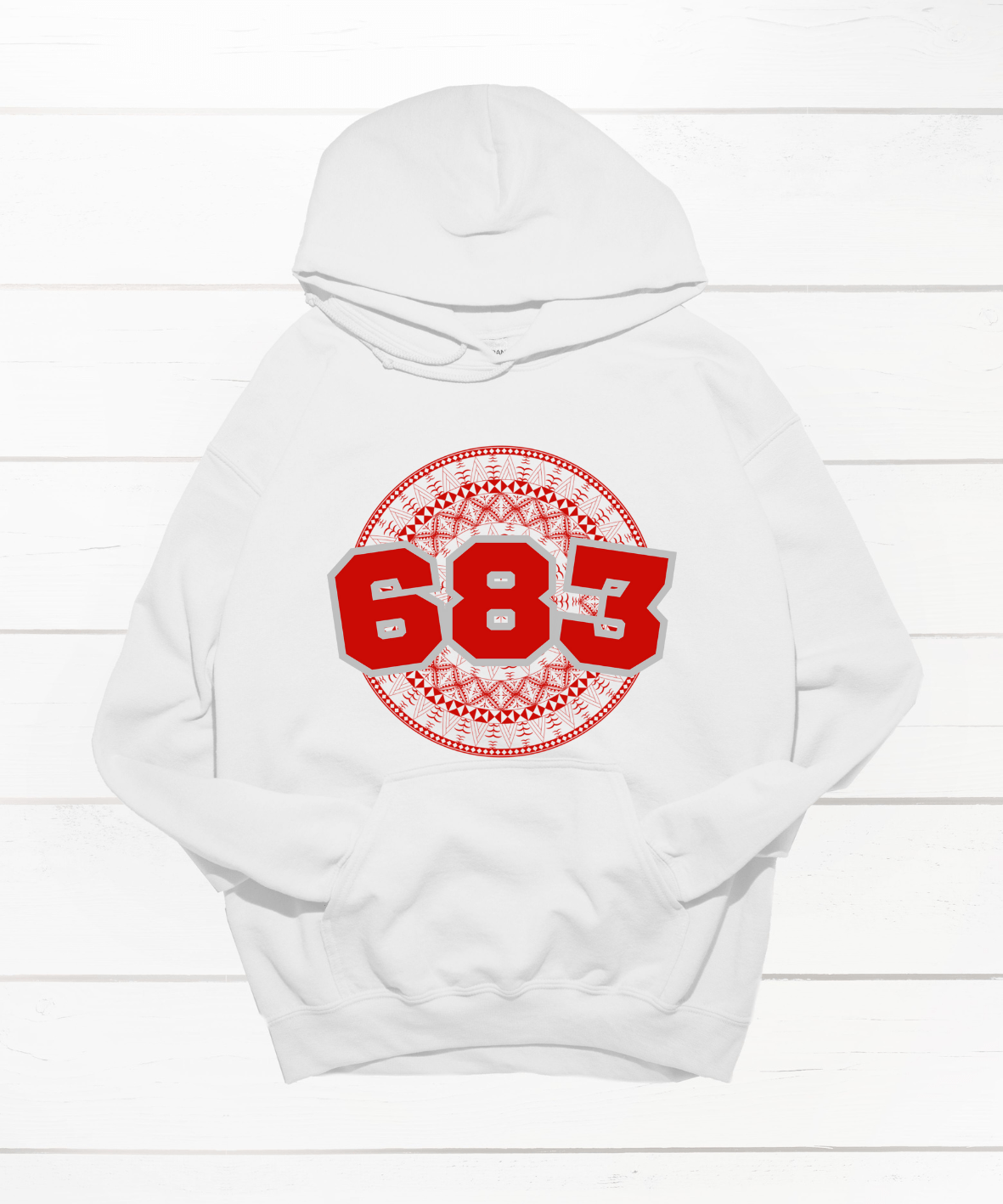 NIUE 683 WHITE HOODIE - Stick N It