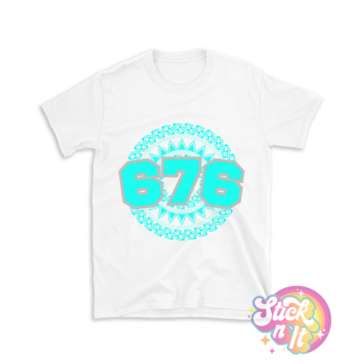 Unisex black hoodie featuring a Polynesian Tonga design with area code 676 in aqua