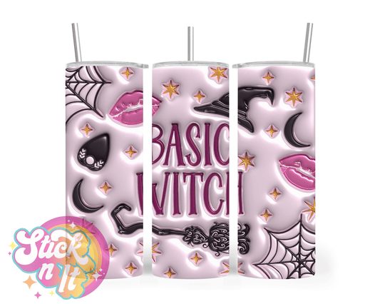 Stainless steel insulated tumbler with quote Basic witch