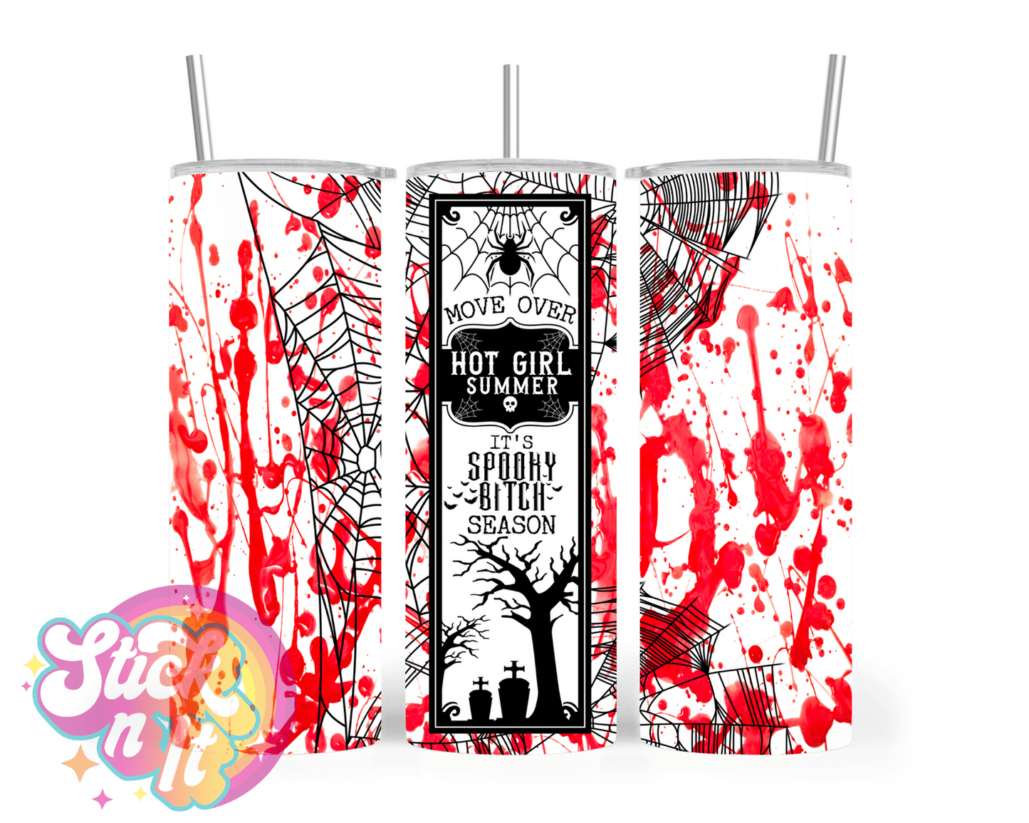 BLOOD SPOOKY SEASON INSULATED TUMBLER - Stick N It