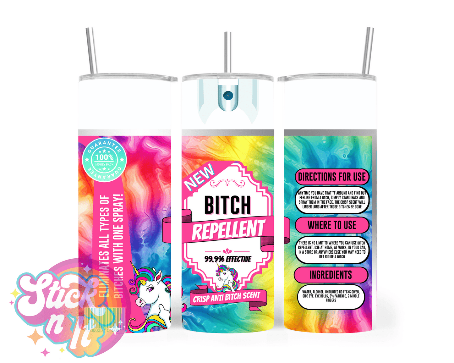 AEROSOL CAN REPELLENT INSULATED TUMBLERS - Stick N It