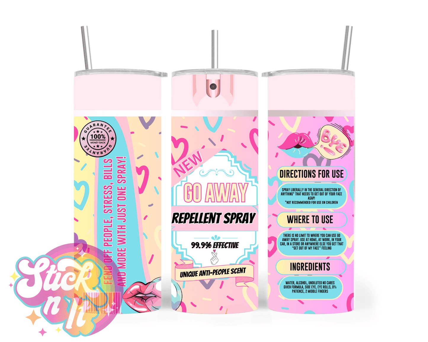 AEROSOL CAN REPELLENT INSULATED TUMBLERS - Stick N It