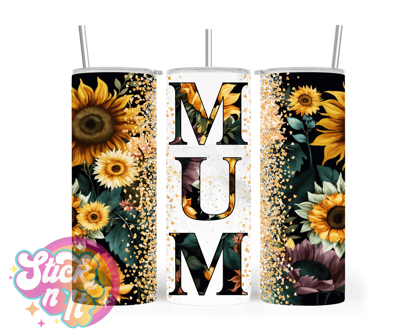 Stainless steel insulated tumbler for mum with sunflowers i