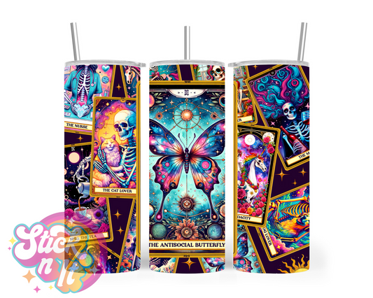 The Anti-Social Butterfly stainless steel insulated tumbler